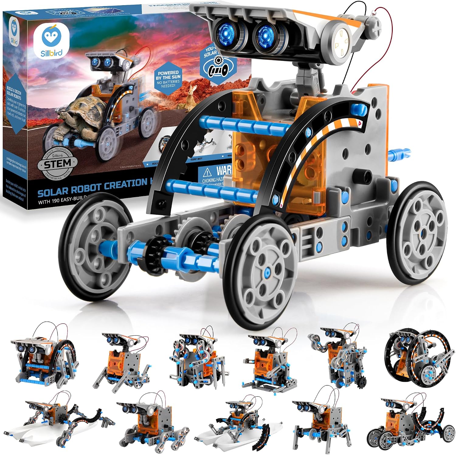 Sillbird 12-in-1 Solar Robot Kit: The Best Budget STEM Gift for Kids on Amazon